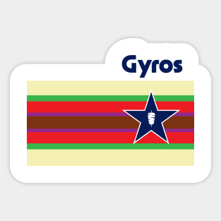 Houston Astros baseball style Kebobs. Gyros Sticker